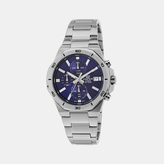 Edifice Men Quartz Blue Dial Chronograph Stainless Steel Watch ED584