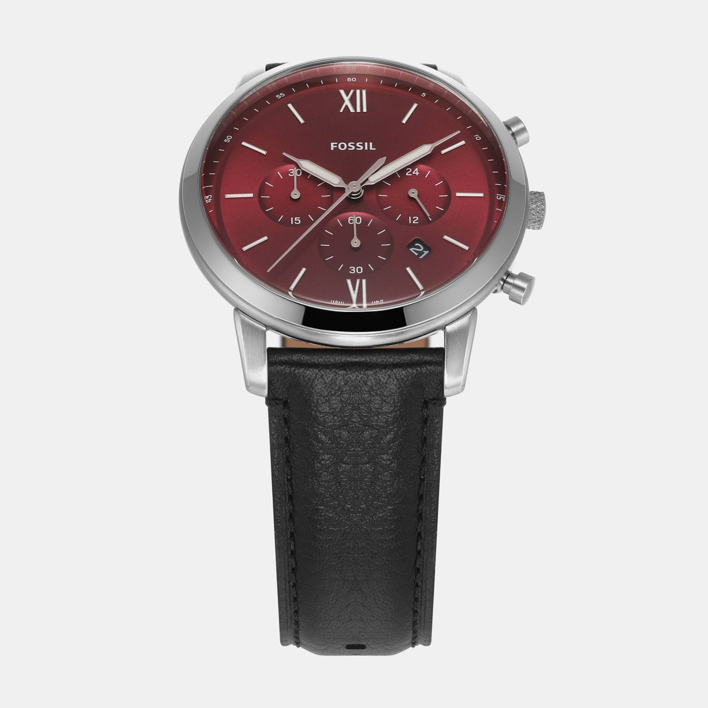 Neutra Men Quartz Red Dial Chronograph Leather Watch FS6016