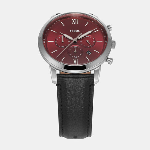 Neutra Men Quartz Red Dial Chronograph Leather Watch FS6016