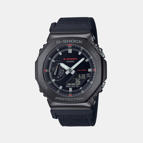 G-Shock Men Quartz Black Dial Analog-Digital Fabric Watch G1373