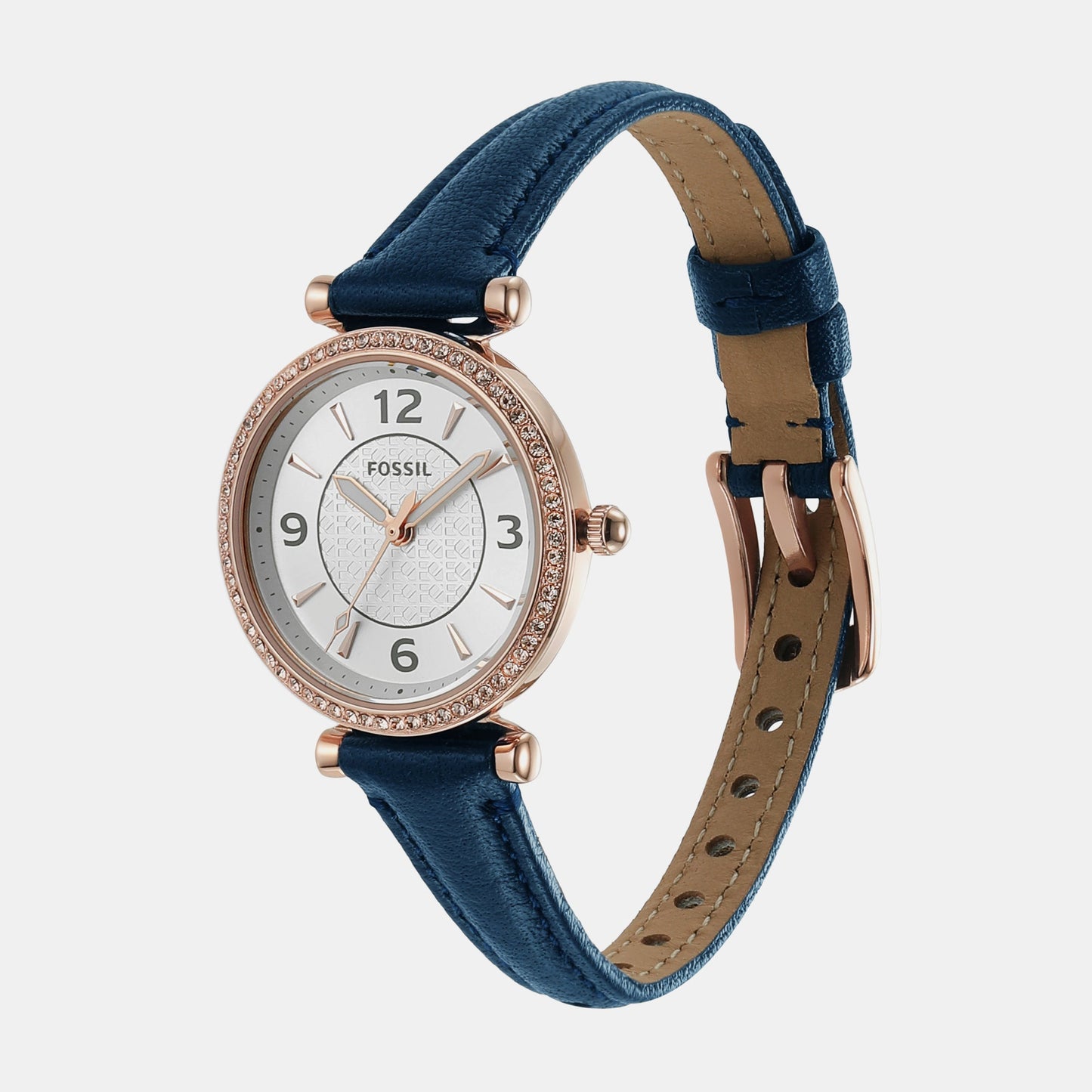 Carlie Women Quartz Silver Dial Analog Leather Watch ES5295