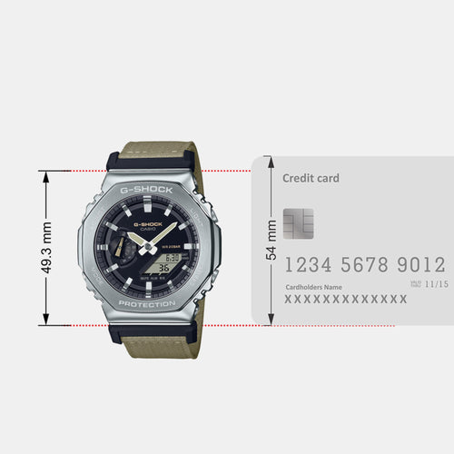 G-Shock Men Quartz Black Dial Analog-Digital Fabric Watch G1372