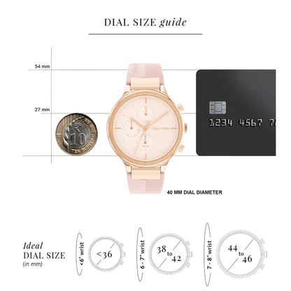 Energize Women Quartz Pink Dial Chronograph Silicone Watch 25200243