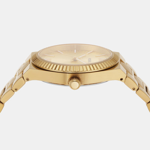 Scarlette Women Quartz Gold Dial Analog Stainless Steel Watch ES5299