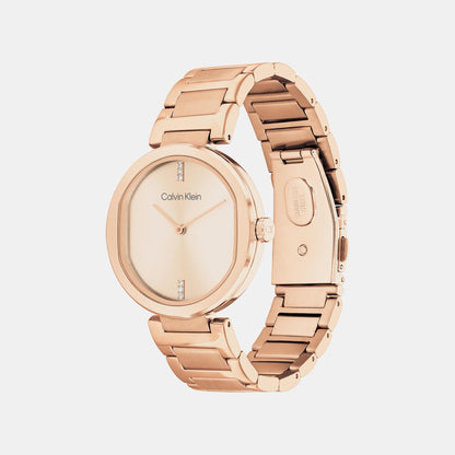 Ck Sensation Women Quartz Pink Dial Analog Stainless Steel Watch 25200431