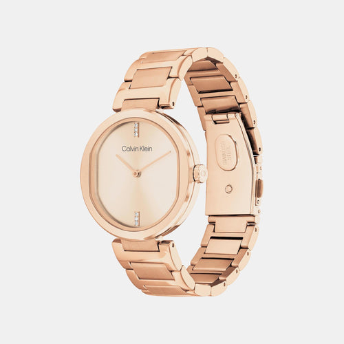 Ck Sensation Women Quartz Pink Dial Analog Stainless Steel Watch 25200431