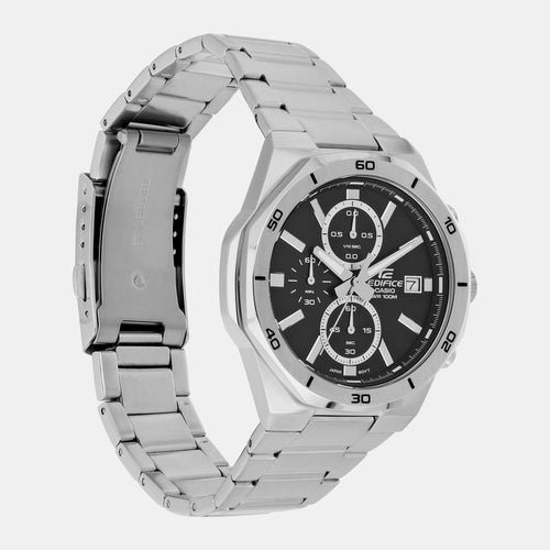 Edifice Men Quartz Black Dial Chronograph Stainless Steel Watch ED583