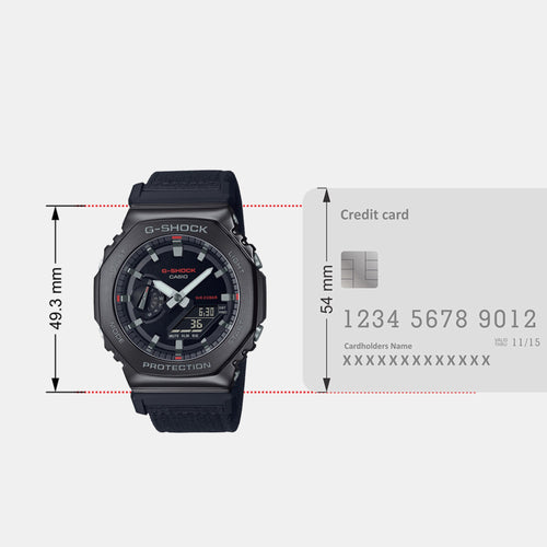 G-Shock Men Quartz Black Dial Analog-Digital Fabric Watch G1373