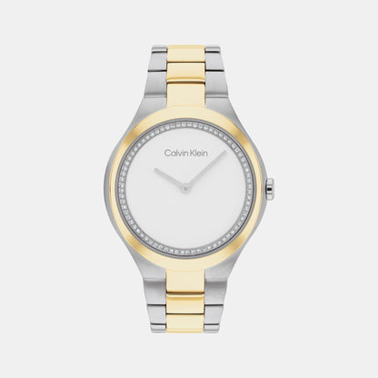 Admire Women Quartz Gold Dial Analog Stainless Steel Watch 25200366