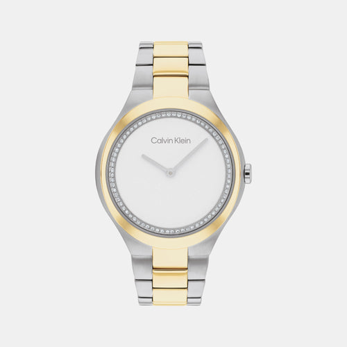 Admire Women Quartz Gold Dial Analog Stainless Steel Watch 25200366