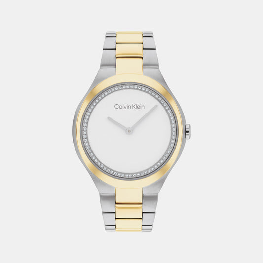 Admire Women Quartz Gold Dial Analog Stainless Steel Watch 25200366