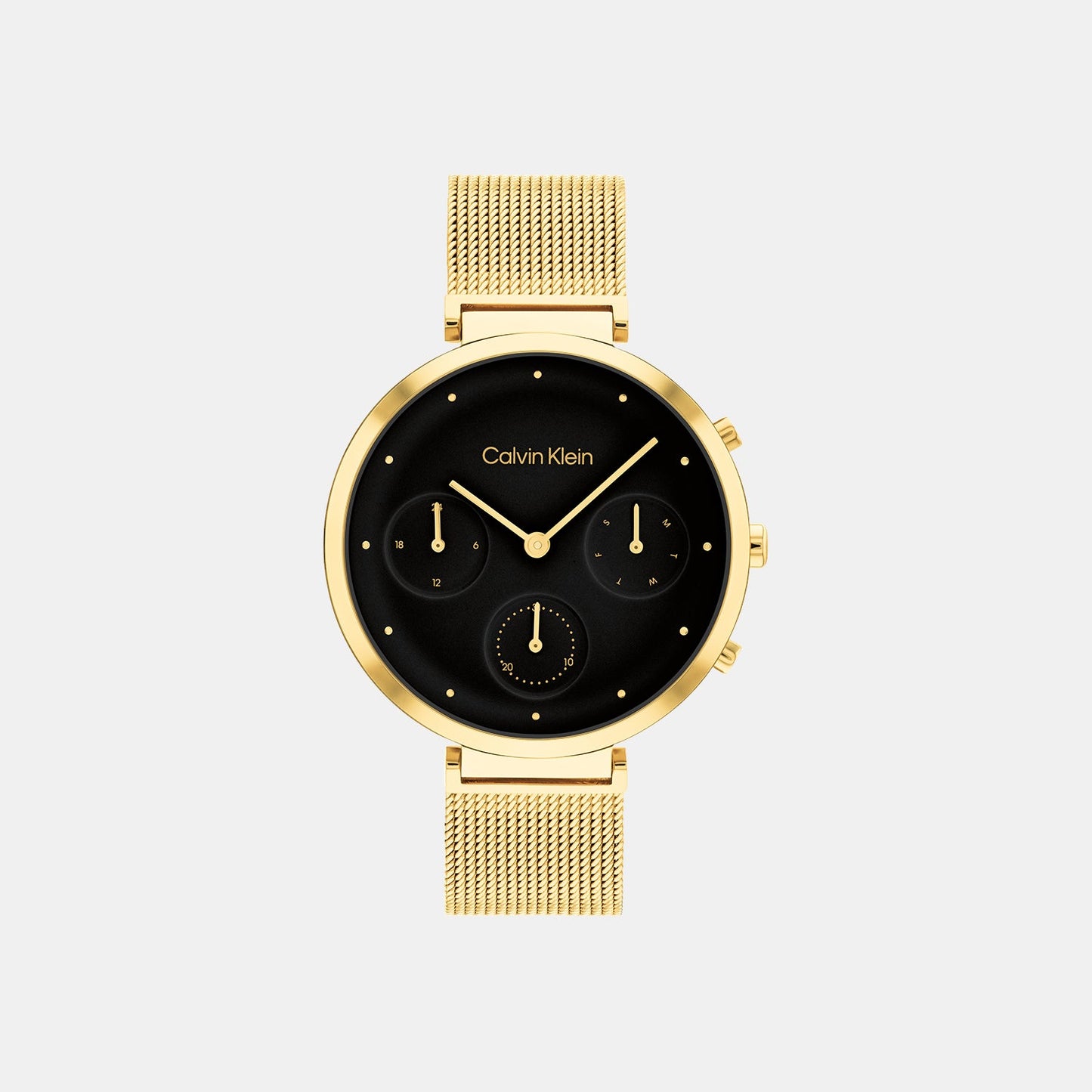 Minimalistic T-Bar Women Quartz Black Dial Chronograph Stainless Steel Watch 25200287