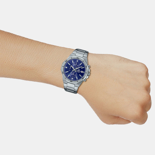 Edifice Men Quartz Blue Dial Chronograph Stainless Steel Watch ED584