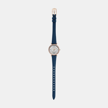 Carlie Women Quartz Silver Dial Analog Leather Watch ES5295
