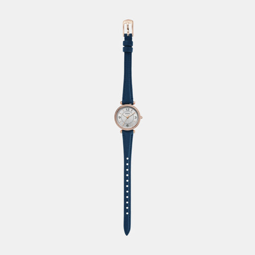 Carlie Women Quartz Silver Dial Analog Leather Watch ES5295