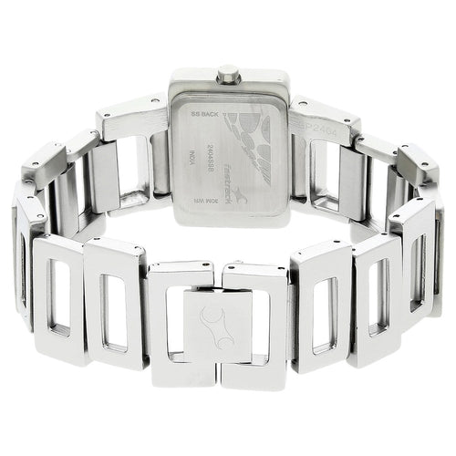 Fastrack Quartz Analog White Dial Metal Strap Watch for Girls NR2404SM01