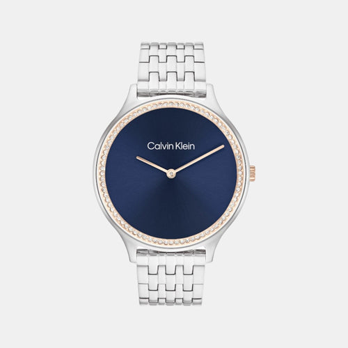 Timeless Women Quartz Blue Dial Analog Stainless Steel Watch 25100001
