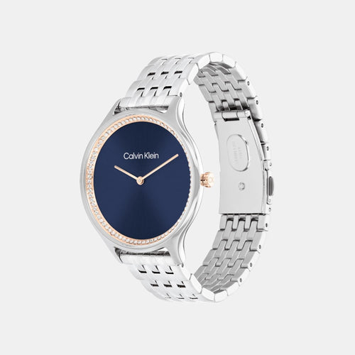 Timeless Women Quartz Blue Dial Analog Stainless Steel Watch 25100001