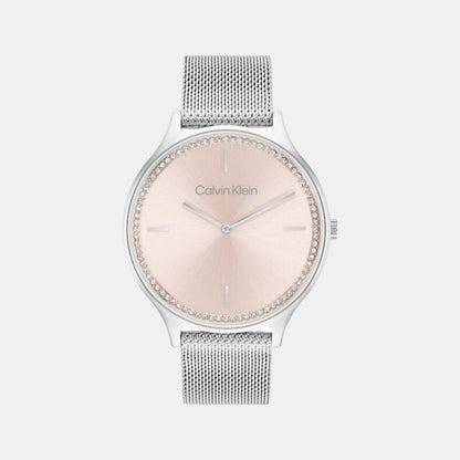 Timeless Women Quartz Pink Dial Analog Stainless Steel Watch 25100004