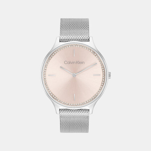 Timeless Women Quartz Pink Dial Analog Stainless Steel Watch 25100004