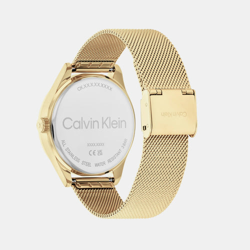 Spark Women Quartz Gold Dial Multi-Function Stainless Steel Watch 25100011