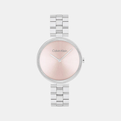 Gleam Women Quartz Pink Dial Analog Stainless Steel Watch 25100015