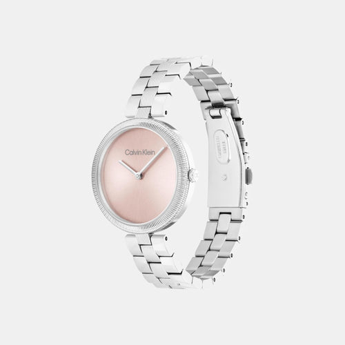 Gleam Women Quartz Pink Dial Analog Stainless Steel Watch 25100015