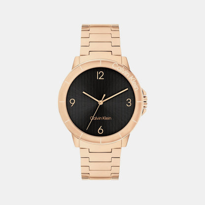 Vivacious Women Quartz Black Dial Analog Stainless Steel Watch 25100024