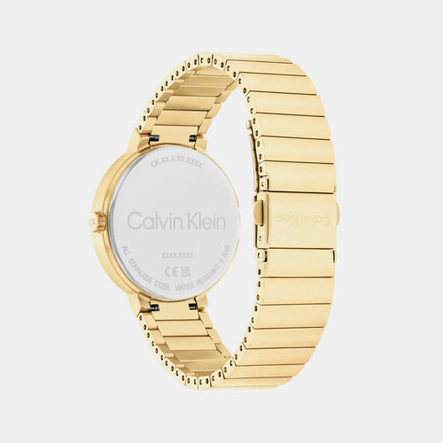Create Women Quartz Gold Dial Multi-Function Stainless Steel Watch 25100030