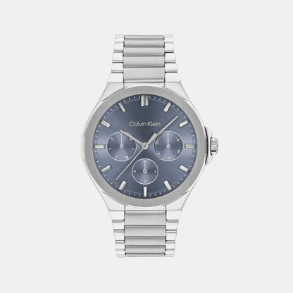 Vibrancy Women Quartz Blue Dial Multi-Function Stainless Steel Watch 25100051