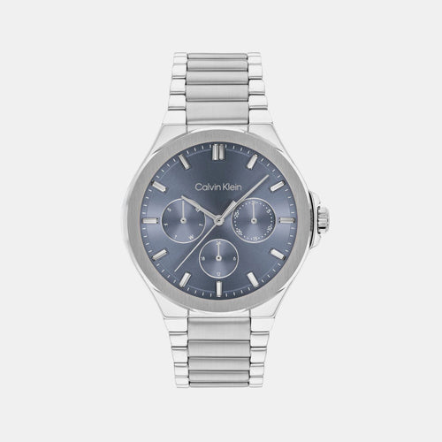 Vibrancy Women Quartz Blue Dial Multi-Function Stainless Steel Watch 25100051