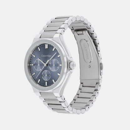 Vibrancy Women Quartz Blue Dial Multi-Function Stainless Steel Watch 25100051