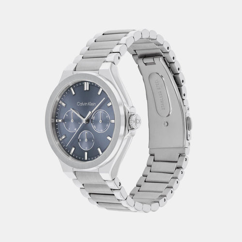 Vibrancy Women Quartz Blue Dial Multi-Function Stainless Steel Watch 25100051