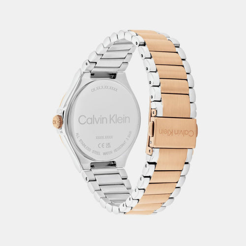 Vibrancy Women Quartz White Dial Multi-Function Stainless Steel Watch 25100052