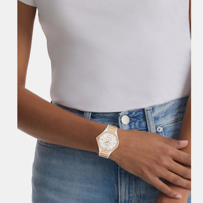 Vibrancy Women Quartz White Dial Multi-Function Stainless Steel Watch 25100052