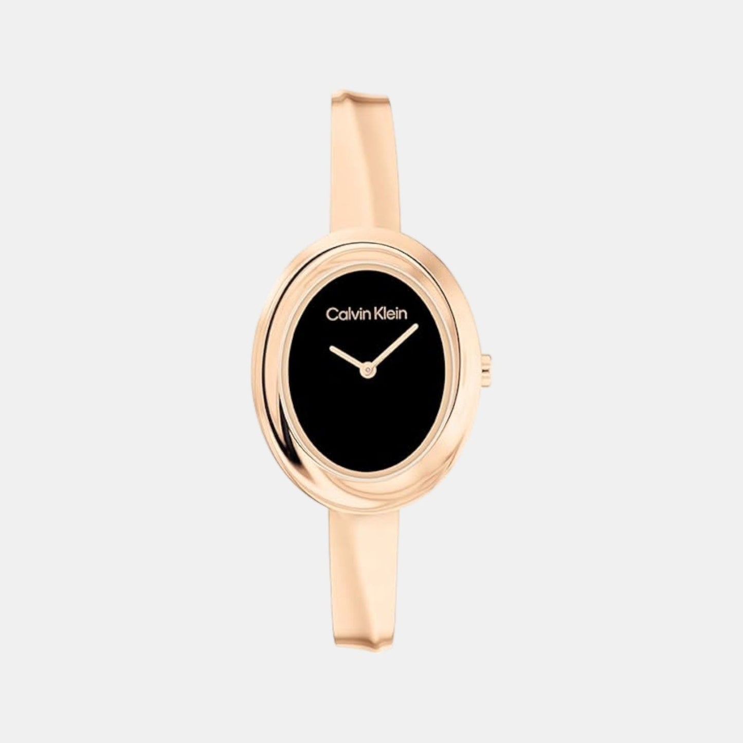 Twisted Bezel Women Quartz Black Dial Analog Stainless Steel Watch 25100057