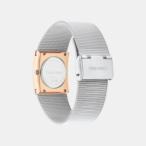 Ck Pulse Women Quartz Silver Dial Analog Mesh Watch 25100063