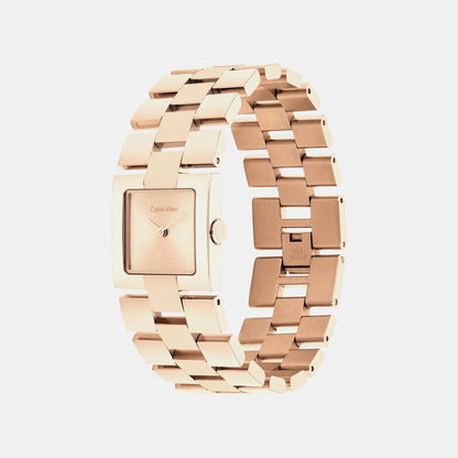 Ck Meridian Women Quartz Pink Dial Analog Stainless Steel Watch 25100090