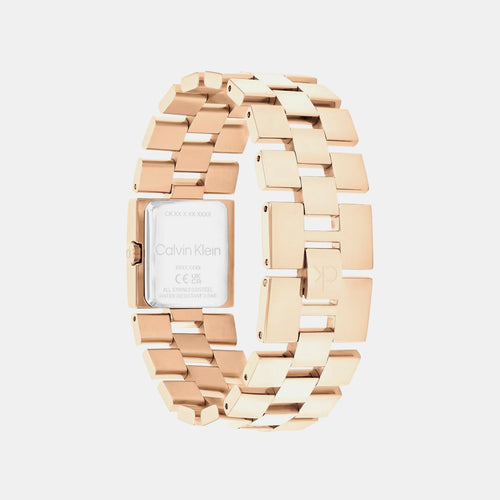 Ck Meridian Women Quartz Pink Dial Analog Stainless Steel Watch 25100090