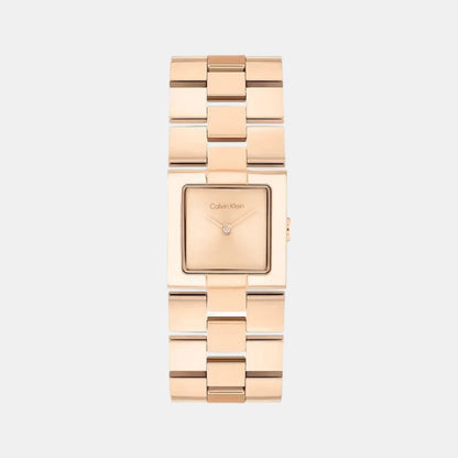 Ck Meridian Women Quartz Pink Dial Analog Stainless Steel Watch 25100090