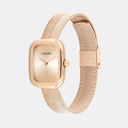 Ck Adore Women Quartz Pink Dial Analog Mesh Watch 25100101