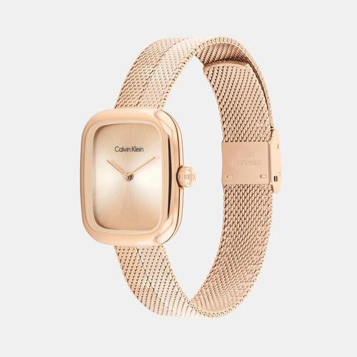 Ck Adore Women Quartz Pink Dial Analog Mesh Watch 25100101