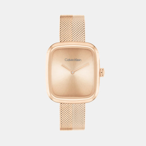 Ck Adore Women Quartz Pink Dial Analog Mesh Watch 25100101