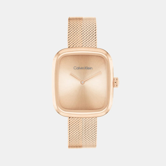 Ck Adore Women Quartz Pink Dial Analog Mesh Watch 25100101