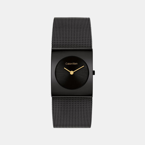 Ck Pulse Women Quartz Black Dial Analog Mesh Watch 25100109