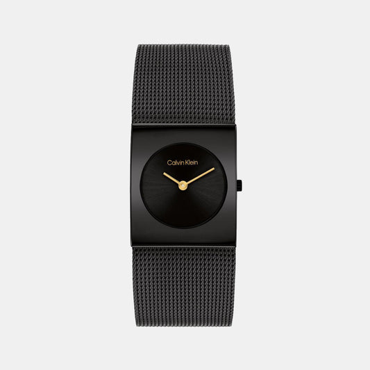 Ck Pulse Women Quartz Black Dial Analog Mesh Watch 25100109