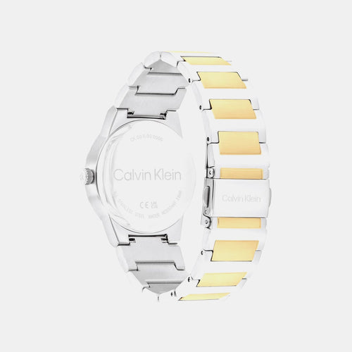 Ck Linear Elegance Women Quartz Green Dial Analog Stainless Steel Watch 25100114