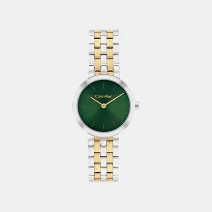 Women Quartz Green Dial Analog Stainless Steel Watch 25100188