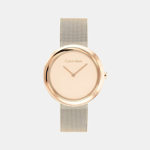 Twisted Bezel Women Quartz Pink Dial Analog Stainless Steel Watch 25200013