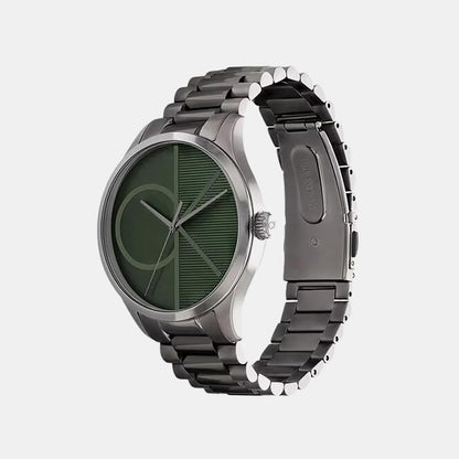 Ck Iconic Unisex Quartz Green Dial Analog Stainless Steel Watch 25200164